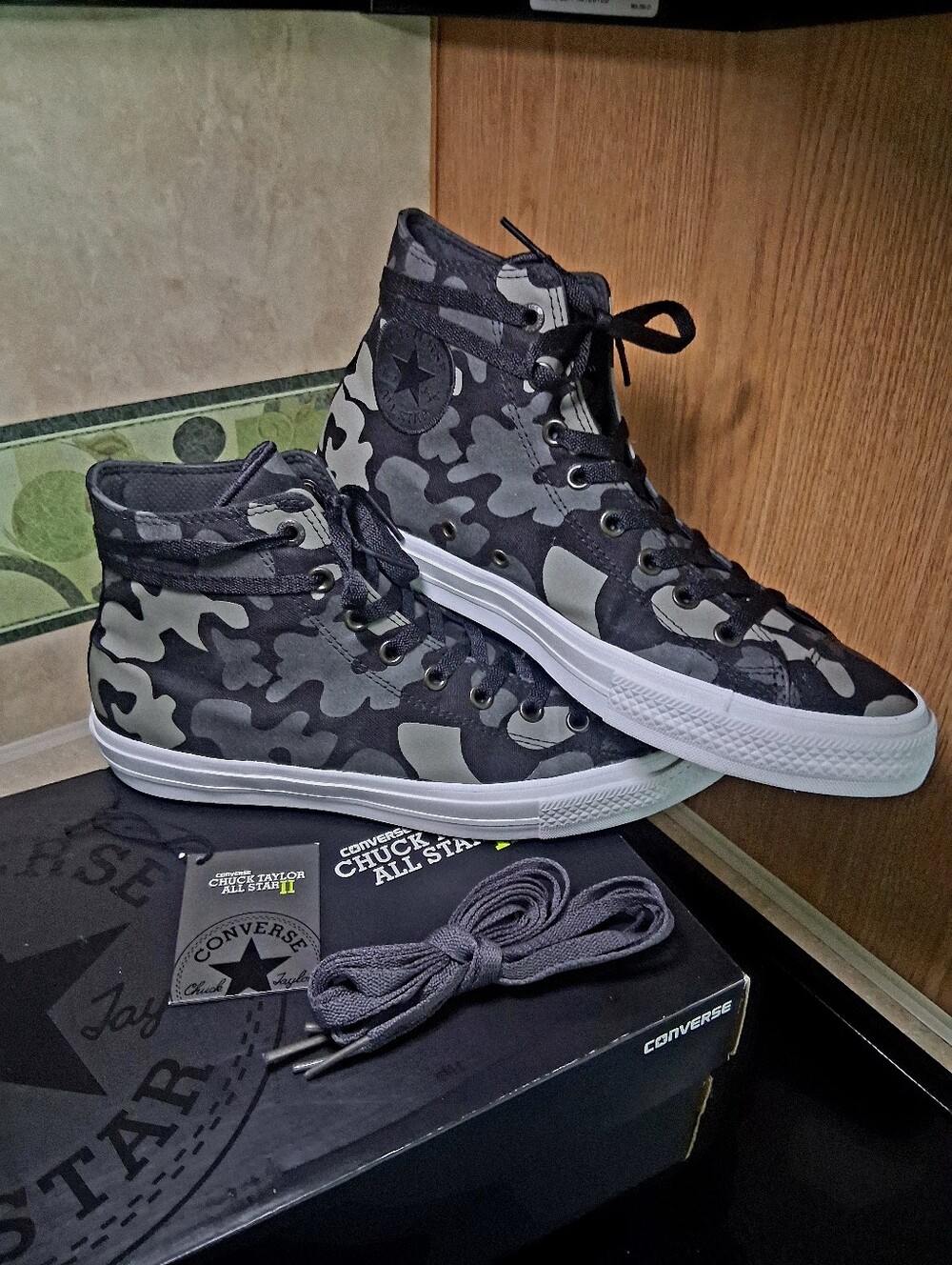 Converse Chuck Taylor All Star II Hi Reflective Camo Charcoal Men's 11 OG Box